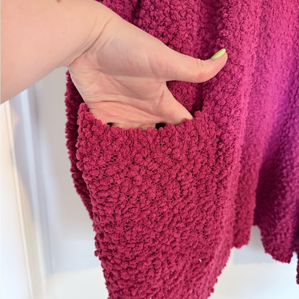Zenana Outfitters Fuchsia Women's Cardigan - Picture 3 of 6